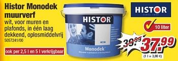 Aanbiedingen Histor monodek muurverf - Histor - Geldig van 29/05/2017 tot 04/06/2017 bij Poco