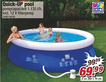 Aanbiedingen Quick-up pool - Happy people - Geldig van 29/05/2017 tot 04/06/2017 bij Poco