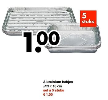Aanbiedingen Aluminium bakjes - Huismerk - Wibra - Geldig van 29/05/2017 tot 10/06/2017 bij Wibra