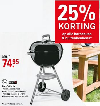 Aanbiedingen Bar-b-kettle - Weber - Geldig van 29/05/2017 tot 05/06/2017 bij Karwei