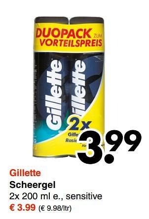 Aanbiedingen Gillette scheergel - Gillette - Geldig van 29/05/2017 tot 10/06/2017 bij Wibra