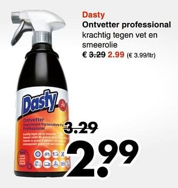 Aanbiedingen Dasty ontvetter professional - Dasty - Geldig van 29/05/2017 tot 10/06/2017 bij Wibra