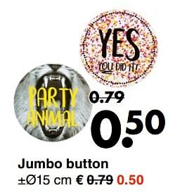 Aanbiedingen Jumbo button - Huismerk - Wibra - Geldig van 29/05/2017 tot 10/06/2017 bij Wibra