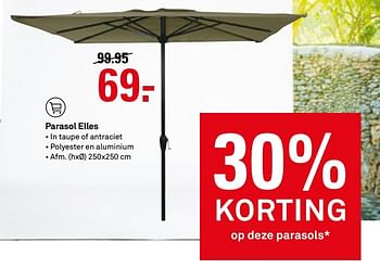 Aanbiedingen Parasol elles - Huismerk Karwei - Geldig van 29/05/2017 tot 05/06/2017 bij Karwei