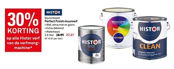 Aanbiedingen Perfect finish muurverf - Histor - Geldig van 29/05/2017 tot 05/06/2017 bij Karwei