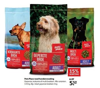 Aanbiedingen Pets place rood hondenvoeding - Huismerk - Pets Place - Geldig van 29/05/2017 tot 11/06/2017 bij Pets Place
