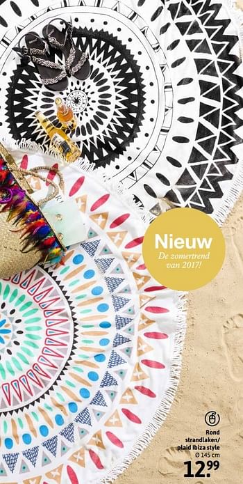 Aanbiedingen Rond strandlaken- plaid ibiza style - Huismerk - Xenos - Geldig van 29/05/2017 tot 11/06/2017 bij Xenos