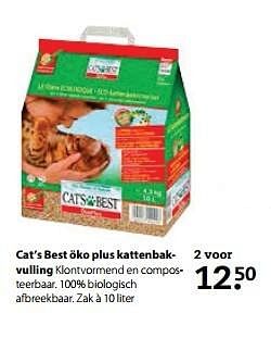 Aanbiedingen Cat`s best öko plus kattenbakvulling - Cat's best - Geldig van 29/05/2017 tot 11/06/2017 bij Boerenbond