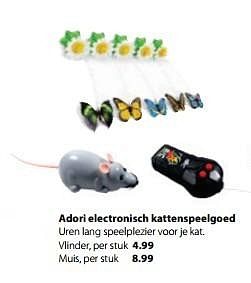 Aanbiedingen Adori electronisch kattenspeelgoed vlinder - Adori - Geldig van 29/05/2017 tot 11/06/2017 bij Boerenbond