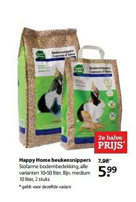 Aanbiedingen Happy home beukensnippers medium - Happy Home - Geldig van 29/05/2017 tot 11/06/2017 bij Boerenbond