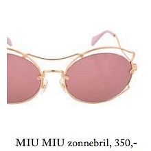 Aanbiedingen Miu miu zonnebril - Miu Miu - Geldig van 23/04/2017 tot 30/06/2017 bij De Bijenkorf