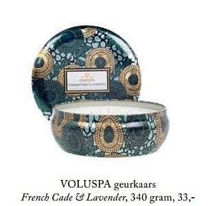 Aanbiedingen Voluspa geurkaars french cade + lavender - Voluspa - Geldig van 23/04/2017 tot 30/06/2017 bij De Bijenkorf