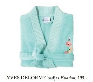 Aanbiedingen Yves delorme badjas evasion - Yves Delorme - Geldig van 23/04/2017 tot 30/06/2017 bij De Bijenkorf