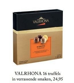 Aanbiedingen Valrhona 16 truffels in verrassende smaken - Valrhona - Geldig van 23/04/2017 tot 30/06/2017 bij De Bijenkorf