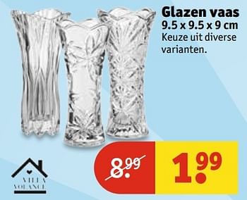 Aanbiedingen Glazen vaas - Villa Volance - Geldig van 30/05/2017 tot 11/06/2017 bij Kruidvat