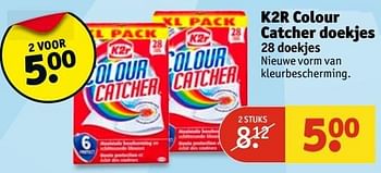 Aanbiedingen K2r colour catcher doekjes - K2R - Geldig van 30/05/2017 tot 11/06/2017 bij Kruidvat