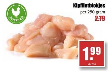 Aanbiedingen Kipfiletblokjes - Huismerk - MCD Supermarkten - Geldig van 29/05/2017 tot 03/06/2017 bij MCD Supermarkten