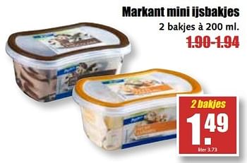 Aanbiedingen Markant mini ijsbakjes - Markant - Geldig van 29/05/2017 tot 03/06/2017 bij MCD Supermarkten