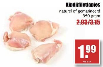Aanbiedingen Kipdijfiletlapjes naturel of gemarineerd - Huismerk - MCD Supermarkten - Geldig van 29/05/2017 tot 03/06/2017 bij MCD Supermarkten