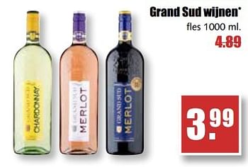 Aanbiedingen Grand sud wijnen - Rode wijnen - Geldig van 29/05/2017 tot 03/06/2017 bij MCD Supermarkten