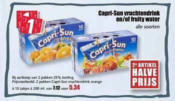 Aanbiedingen 2 pakken capri-sun vruchtendrink orange - Capri-Sun - Geldig van 29/05/2017 tot 03/06/2017 bij MCD Supermarkten