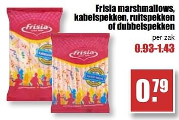 Aanbiedingen Frisia marshmallows, kabelspekken, ruitspekken of dubbelspekken - Frisia - Geldig van 29/05/2017 tot 03/06/2017 bij MCD Supermarkten