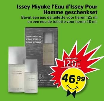 Aanbiedingen Issey miyake l`eau d`issey pour homme geschenkset - Issey Miyake - Geldig van 30/05/2017 tot 04/06/2017 bij Trekpleister