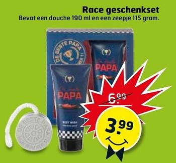 Aanbiedingen Race geschenkset - Papa - Geldig van 30/05/2017 tot 04/06/2017 bij Trekpleister