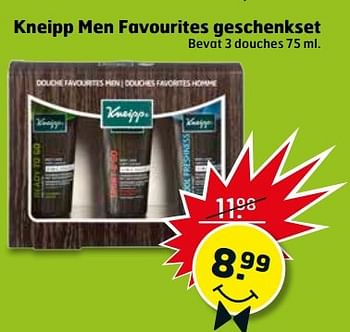 Aanbiedingen Kneipp men favourites geschenkset - Kneipp - Geldig van 30/05/2017 tot 04/06/2017 bij Trekpleister