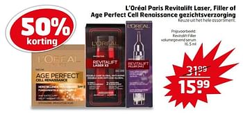 Aanbiedingen Revitalift filler volumegevend serum - L'Oreal Paris - Geldig van 30/05/2017 tot 04/06/2017 bij Trekpleister