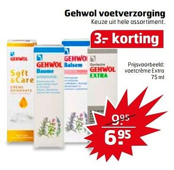 Aanbiedingen Voetcrème extra - Gehwol - Geldig van 30/05/2017 tot 04/06/2017 bij Trekpleister