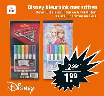 Aanbiedingen Disney kleurblok met stiften - Disney - Geldig van 30/05/2017 tot 04/06/2017 bij Trekpleister