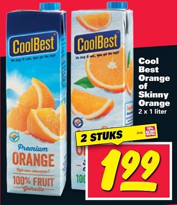 Aanbiedingen Cool best orange of skinny orange - Coolbest - Geldig van 29/05/2017 tot 04/06/2017 bij Nettorama