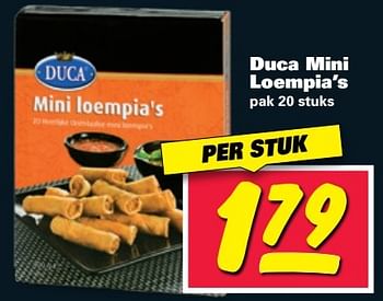 Aanbiedingen Duca mini loempia`s - Duca - Geldig van 29/05/2017 tot 04/06/2017 bij Nettorama
