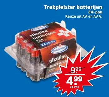 Aanbiedingen Trekpleister batterijen - Huismerk - Trekpleister - Geldig van 30/05/2017 tot 04/06/2017 bij Trekpleister