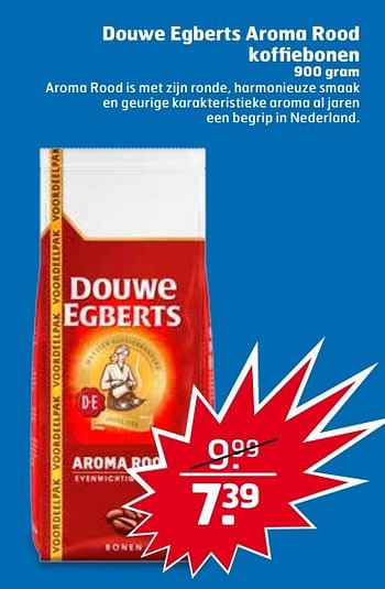 Aanbiedingen Douwe egberts aroma rood koffiebonen - Douwe Egberts - Geldig van 30/05/2017 tot 04/06/2017 bij Trekpleister