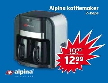 Aanbiedingen Alpina koffiemaker - Alpina - Geldig van 30/05/2017 tot 04/06/2017 bij Trekpleister