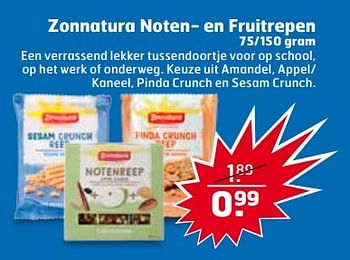 Aanbiedingen Zonnatura noten- en fruitrepen - Zonnatura - Geldig van 30/05/2017 tot 04/06/2017 bij Trekpleister