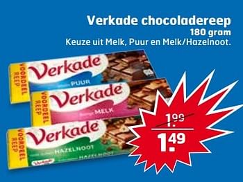 Aanbiedingen Verkade chocoladereep - Verkade - Geldig van 30/05/2017 tot 04/06/2017 bij Trekpleister