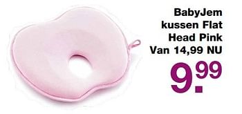 Aanbiedingen Babyjem kussen flat head pink - BabyJem - Geldig van 28/05/2017 tot 19/06/2017 bij Baby & Tiener Megastore