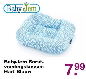 Aanbiedingen Babyjem borstvoedingskussen hart blauw - BabyJem - Geldig van 28/05/2017 tot 19/06/2017 bij Baby & Tiener Megastore