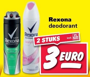 Aanbiedingen Rexona deodorant - Rexona - Geldig van 29/05/2017 tot 04/06/2017 bij Nettorama