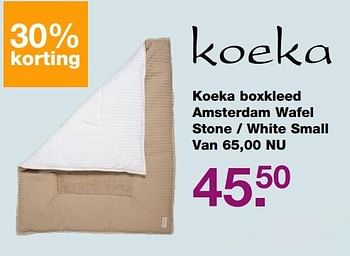 Aanbiedingen Koeka boxkleed amsterdam wafel stone - white small - Koeka - Geldig van 28/05/2017 tot 19/06/2017 bij Baby & Tiener Megastore