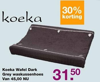 Aanbiedingen Koeka wafel dark grey waskussenhoes - Koeka - Geldig van 28/05/2017 tot 19/06/2017 bij Baby & Tiener Megastore