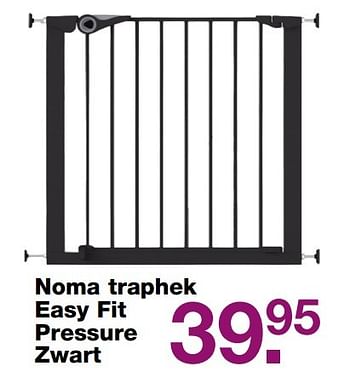 Aanbiedingen Noma traphek easy fit pressure zwart - Huismerk - Baby &amp; Tiener Megastore - Geldig van 28/05/2017 tot 19/06/2017 bij Baby & Tiener Megastore