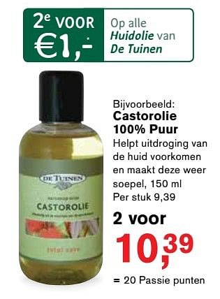 Aanbiedingen Castorolie 100% puur - De Tuinen - Geldig van 29/05/2017 tot 18/06/2017 bij Holland & Barrett