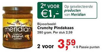 Aanbiedingen Crunchy pindakaas - Meridian - Geldig van 29/05/2017 tot 18/06/2017 bij Holland & Barrett
