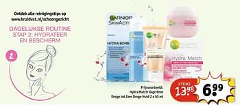 Aanbiedingen Hydra match dagcrème droge tot zeer droge huid - Garnier - Geldig van 30/05/2017 tot 11/06/2017 bij Kruidvat