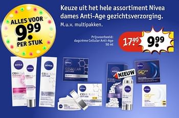 Aanbiedingen Dagcrème cellular anti-age - Nivea - Geldig van 30/05/2017 tot 11/06/2017 bij Kruidvat
