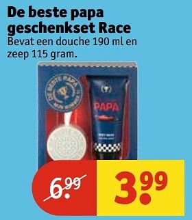Aanbiedingen De beste papa geschenkset race - Papa - Geldig van 30/05/2017 tot 11/06/2017 bij Kruidvat